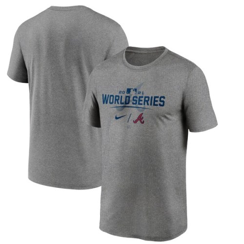 Atlanta Braves Nike 2021 World Series Bound Authentic Collection Dugout T-Shirt - Gray