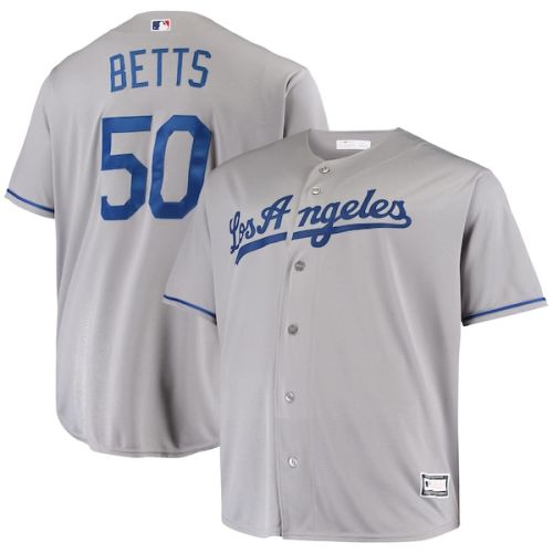 Mookie Betts Los Angeles Dodgers Big & Tall Replica Player Jersey - Gray