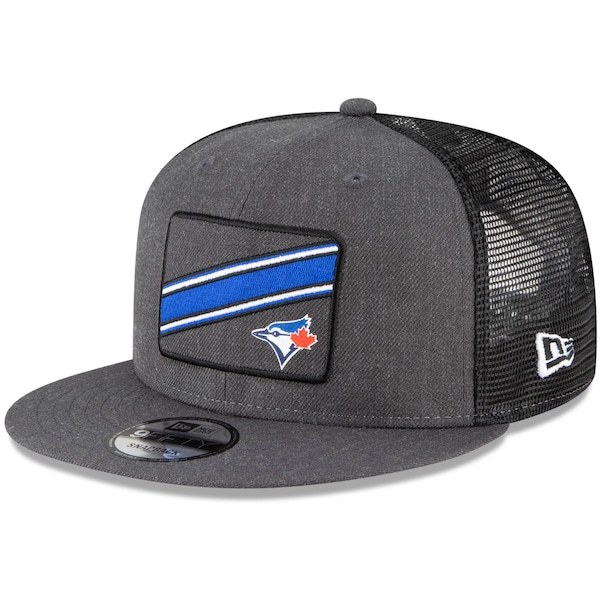 Toronto Blue Jays New Era Slant Trucker 9FIFTY Snapback Hat - Charcoal