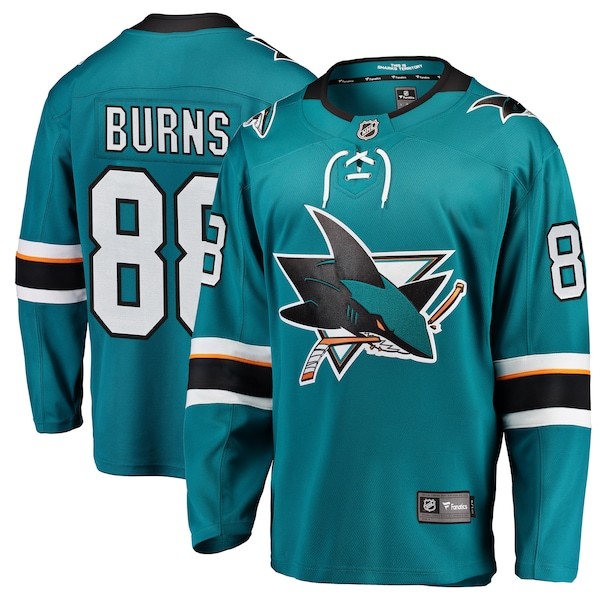 Brent Burns San Jose Sharks Fanatics Branded Youth Home Breakaway Player Jersey - Teal