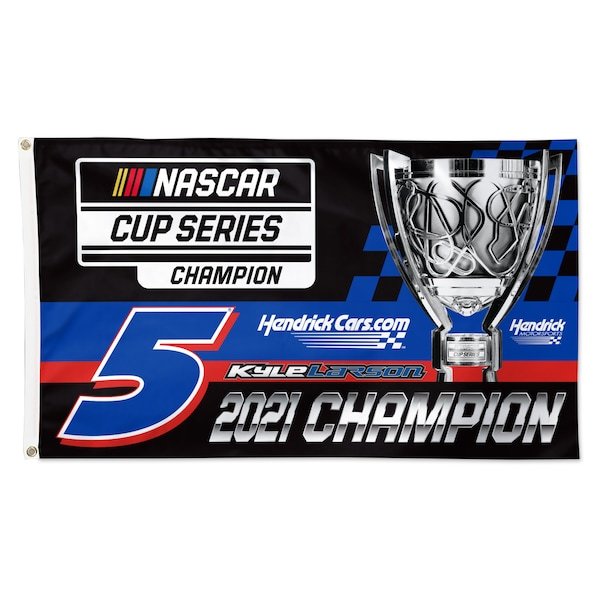 Kyle Larson WinCraft 2021 NASCAR Cup Series Champion 3'' x 5'' On-Track Celebration Single-Sided Deluxe Flag
