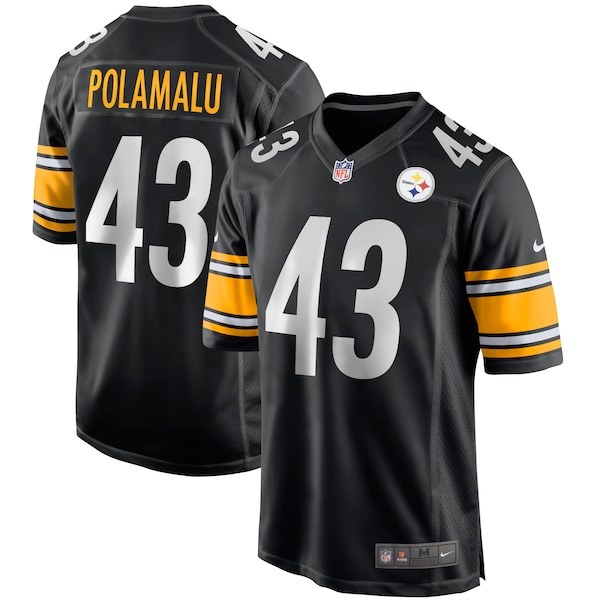Troy Polamalu Pittsburgh Steelers Nike Game Retired Player Jersey - Black