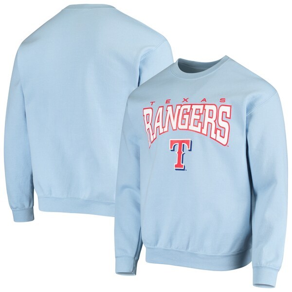 Texas Rangers Stitches Team Pullover Sweatshirt - Light Blue