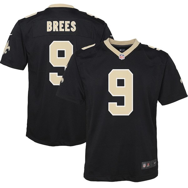 Drew Brees New Orleans Saints Nike Youth Team Color Game Jersey - Black