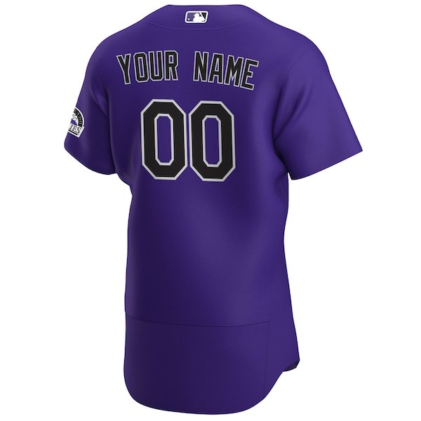 Colorado Rockies Nike Alternate Authentic Custom Jersey - Purple