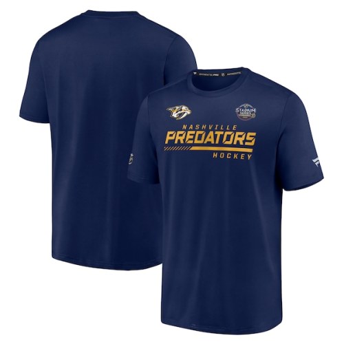 Nashville Predators Fanatics Branded 2022 NHL Stadium Series Authentic Pro T-Shirt - Navy