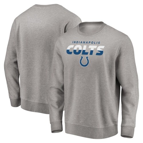 Indianapolis Colts Fanatics Branded Block Party Pullover Sweatshirt - Heathered Gray