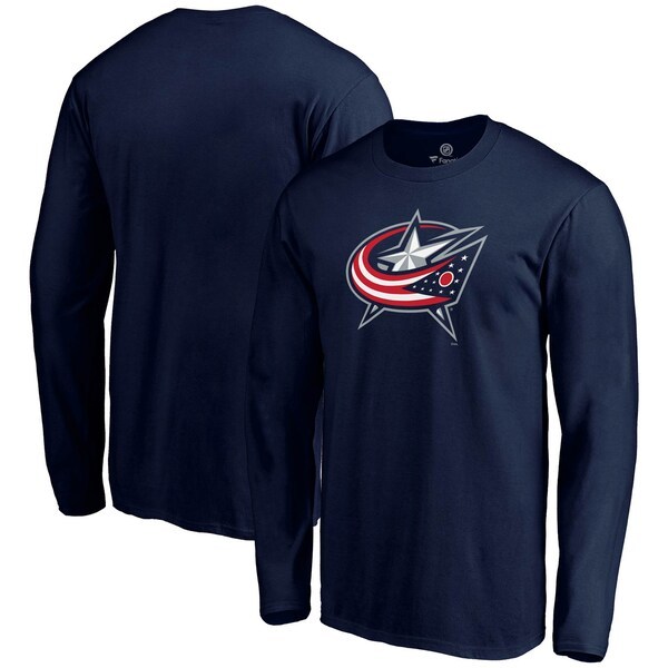 Columbus Blue Jackets Fanatics Branded Primary Team Logo Long Sleeve T-Shirt - Navy