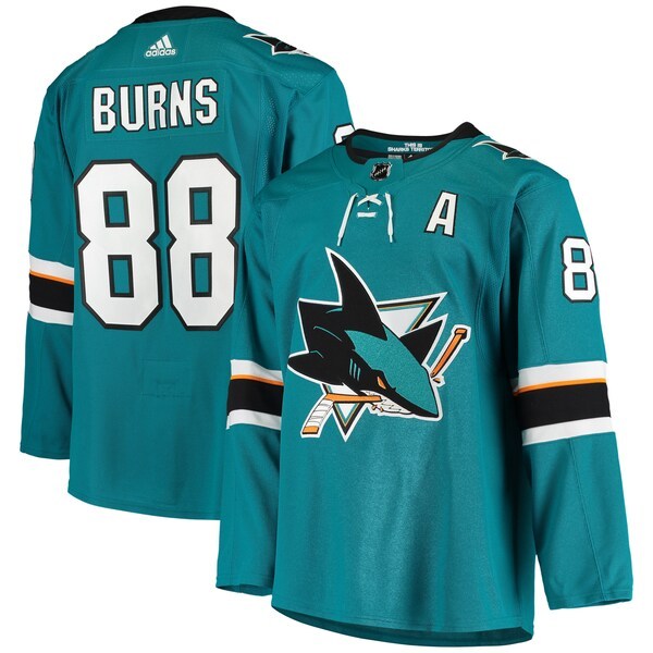 Brent Burns San Jose Sharks adidas Home Authentic Player Jersey - Teal