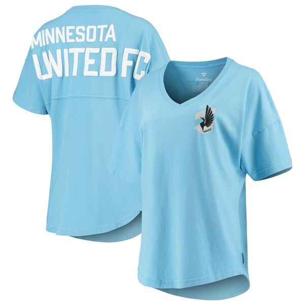 Minnesota United FC Fanatics Branded Women's Spirit Jersey V-Neck T-Shirt - Blue