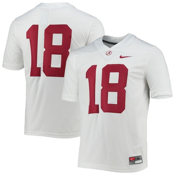 #18 Alabama Crimson Tide Nike Limited Football Jersey - White