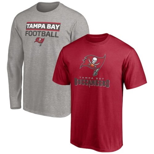 Tampa Bay Buccaneers Fanatics Branded T-Shirt Combo Set - Red/Heathered Gray