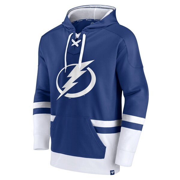 Tampa Bay Lightning Fanatics Branded First Battle Power Play Pullover Hoodie - Blue