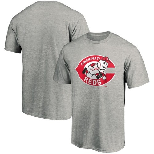 Cincinnati Reds Fanatics Branded Cooperstown Collection Forbes Team T-Shirt - Heathered Gray