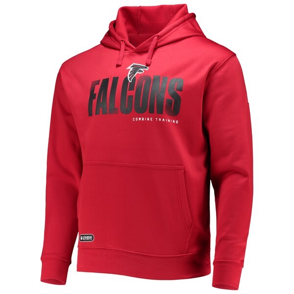 Atlanta Falcons New Era Combine Authentic Hard Hash Pullover Hoodie - Red