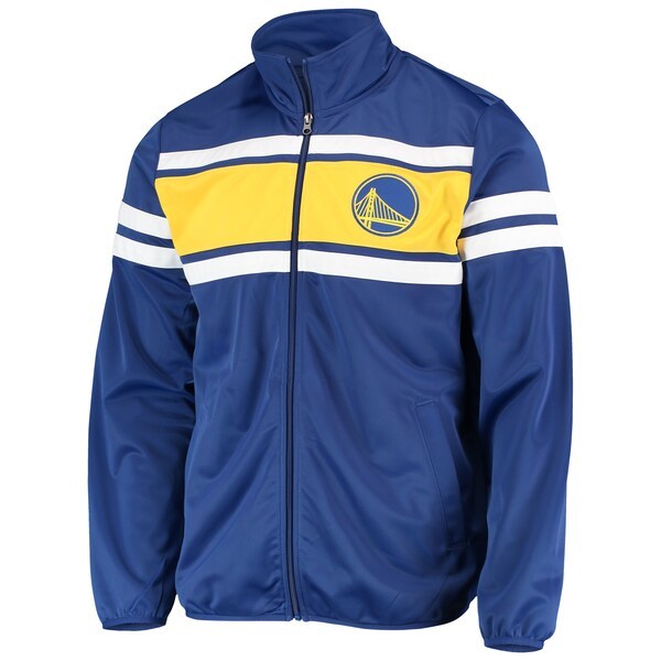 Golden State Warriors G-III Sports by Carl Banks Power Pitcher Full-Zip Track Jacket - Royal/Gold