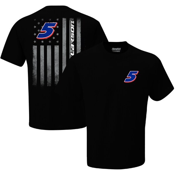 Kyle Larson Hendrick Motorsports Team Collection Exclusive Tonal Flag T-Shirt - Black