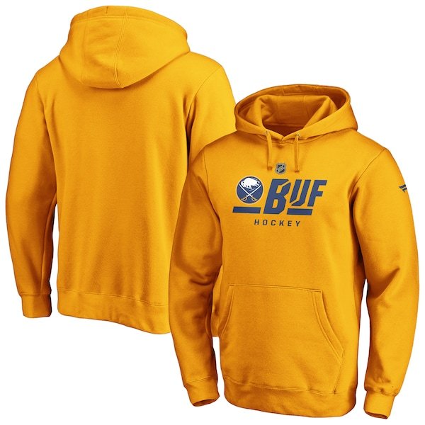Buffalo Sabres Fanatics Branded Authentic Pro Secondary Logo Pullover Hoodie - Gold