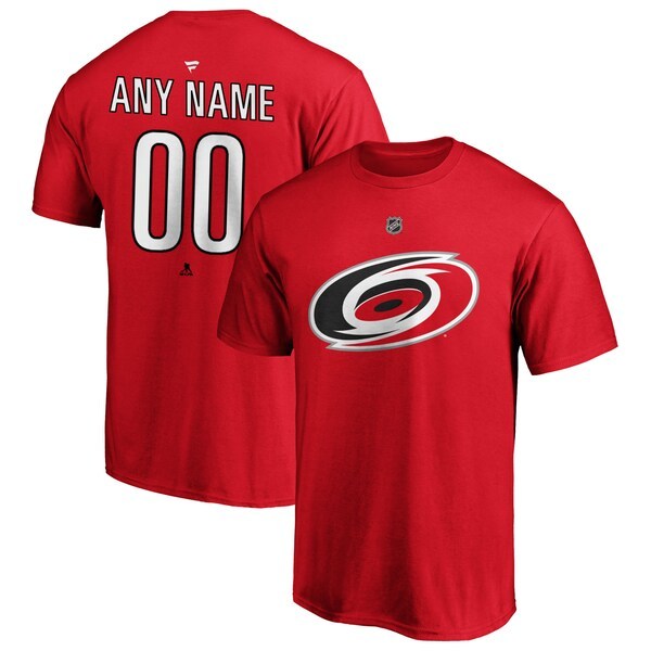 Carolina Hurricanes Fanatics Branded Authentic Personalized T-Shirt - Red