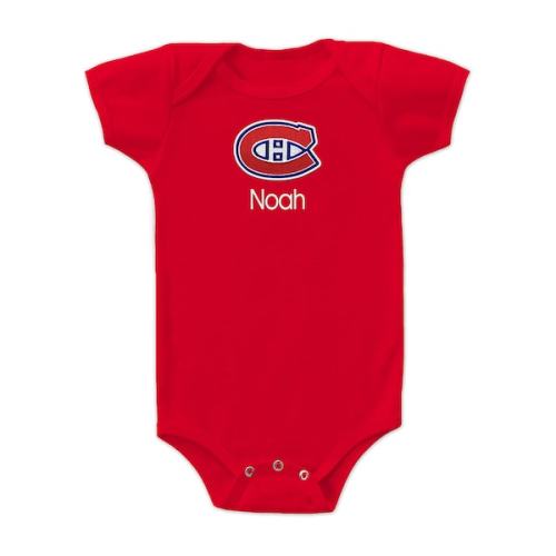 Montreal Canadiens Infant Personalized Bodysuit - Red