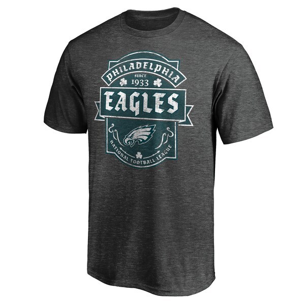 Philadelphia Eagles Fanatics Branded St. Patrick's Day Celtic T-Shirt - Heathered Charcoal