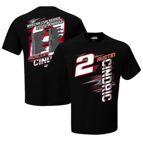 Austin Cindric Team Penske 2022 NASCAR Cup Series Schedule T-Shirt - Black