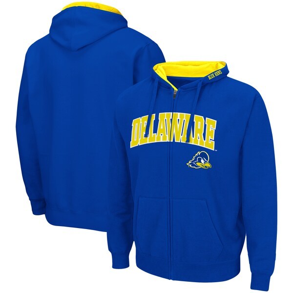 Delaware Fightin' Blue Hens Colosseum Arch & Logo 3.0 Full-Zip Hoodie - Royal