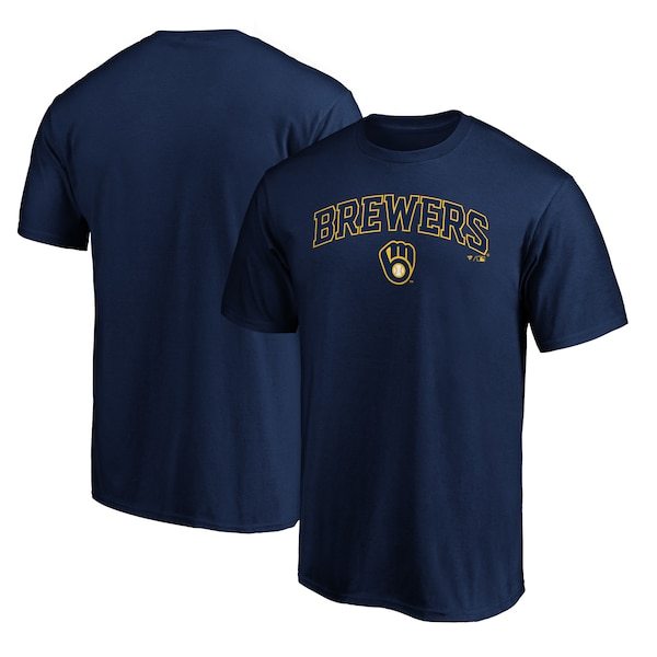 Milwaukee Brewers Fanatics Branded Team Logo Lockup T-Shirt - Navy