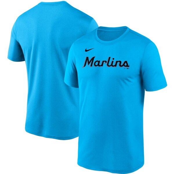Miami Marlins Nike Wordmark Legend T-Shirt - Blue