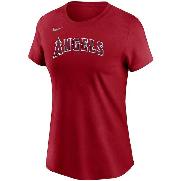 Los Angeles Angels Nike Women's Wordmark T-Shirt - Red