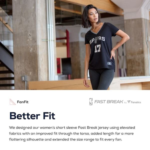 San Antonio Spurs Fanatics Branded Women's Fast Break Custom Jersey Black - Icon Edition