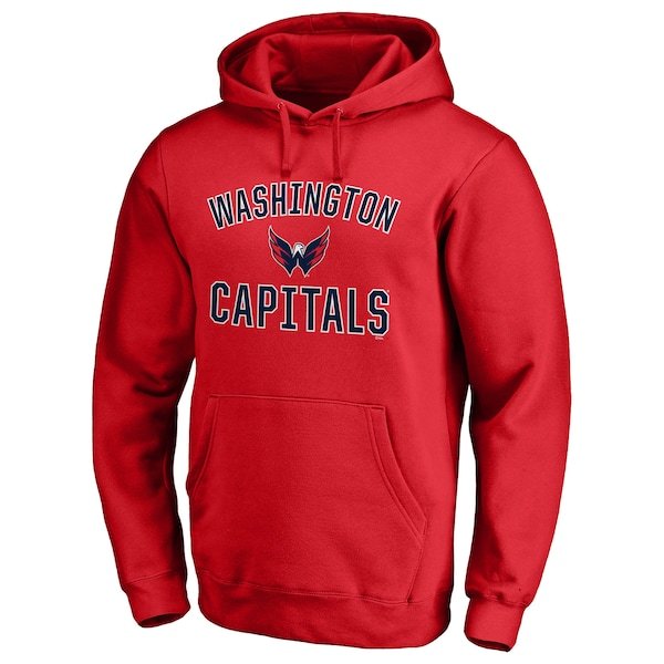 Washington Capitals Fanatics Branded Team Victory Arch Pullover Hoodie - Red