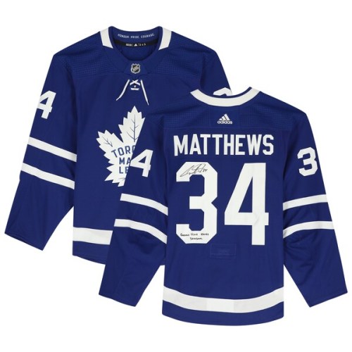 Auston Matthews Toronto Maple Leafs Fanatics Authentic Autographed Game-Used #34 Blue Jersey from the 2021 NHL Season with "Game Used 2021 Season" Inscription - Size 58