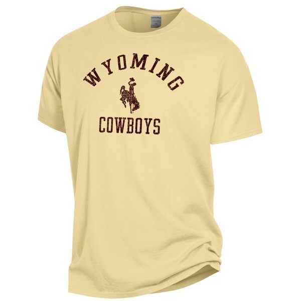 Wyoming Cowboys ComfortWash Garment Dyed T-Shirt - Gold