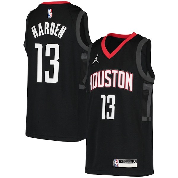 James Harden Houston Rockets Jordan Brand Youth 2020/21 Swingman Player Jersey - Black - Statement Edition