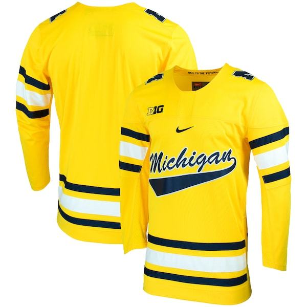 Michigan Wolverines Nike Replica College Hockey Jersey - Maize