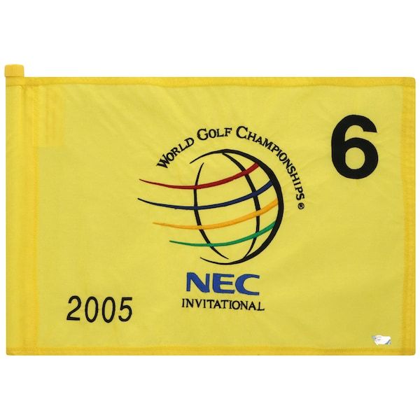 PGA TOUR Fanatics Authentic Event-Used #6 Yellow Pin Flag from The NEC Invitational on August 18th to 21st, 2005