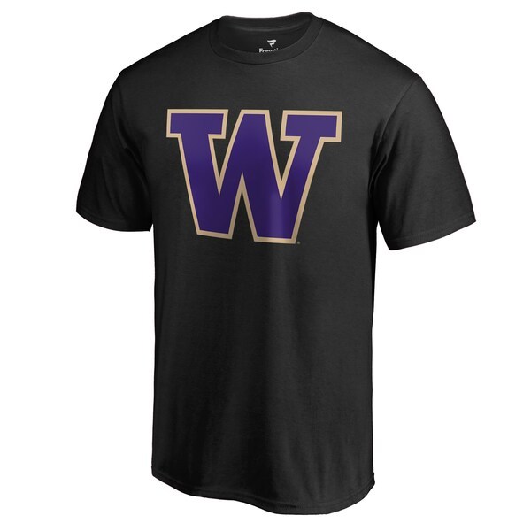 Washington Huskies Fanatics Branded Primary Logo T-Shirt - Black