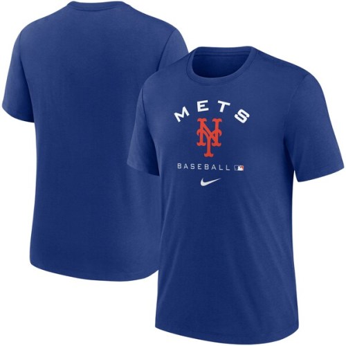 New York Mets Nike Authentic Collection Tri-Blend Performance T-Shirt - Heathered Royal