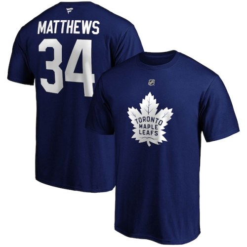 Auston Matthews Toronto Maple Leafs Fanatics Branded Big & Tall Name & Number T-Shirt - Blue