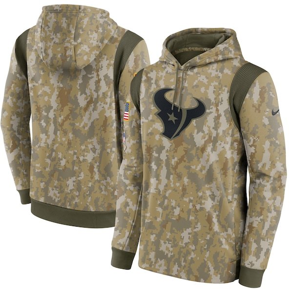 Houston Texans Nike 2021 Salute To Service Therma Performance Pullover Hoodie - Camo