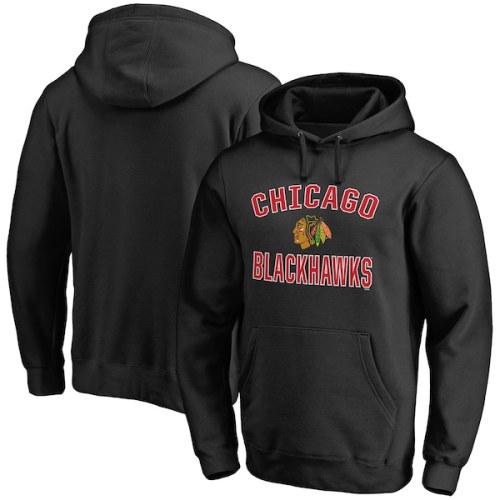 Chicago Blackhawks Fanatics Branded Team Victory Arch Pullover Hoodie - Black
