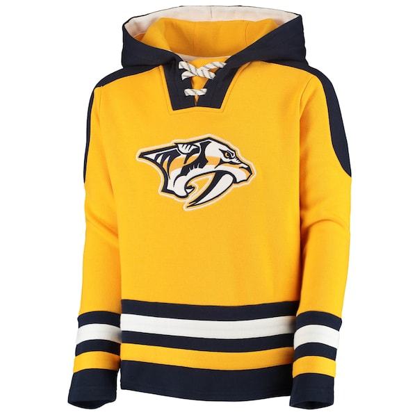 Nashville Predators Youth Ageless Must-Have Lace-Up Pullover Hoodie - Gold