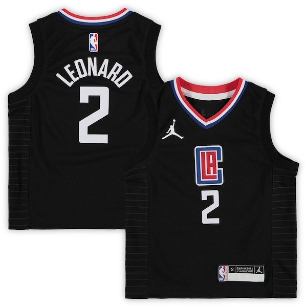 Kawhi Leonard LA Clippers Jordan Brand Preschool 2020/21 Fast Break Replica Jersey - Statement Edition - Black