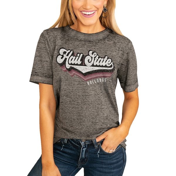 Mississippi State Bulldogs Women's Vivacious Varsity Boyfriend T-Shirt - Charcoal