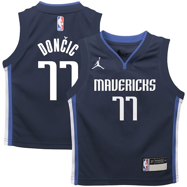 Luka Doncic Dallas Mavericks Jordan Brand Toddler 2020/21 Jersey - Navy - Statement Edition