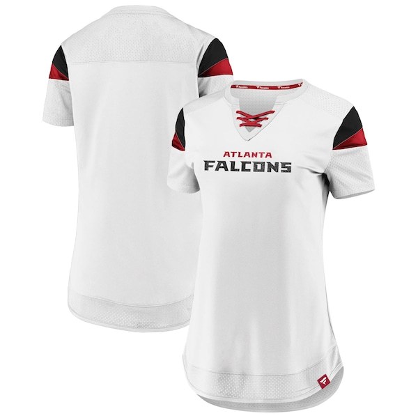 Atlanta Falcons Fanatics Branded Women's Draft Me Lace-Up T-Shirt - White