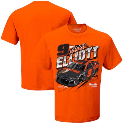 Chase Elliott Hendrick Motorsports Team Collection Hooters Qualifying T-Shirt - Orange