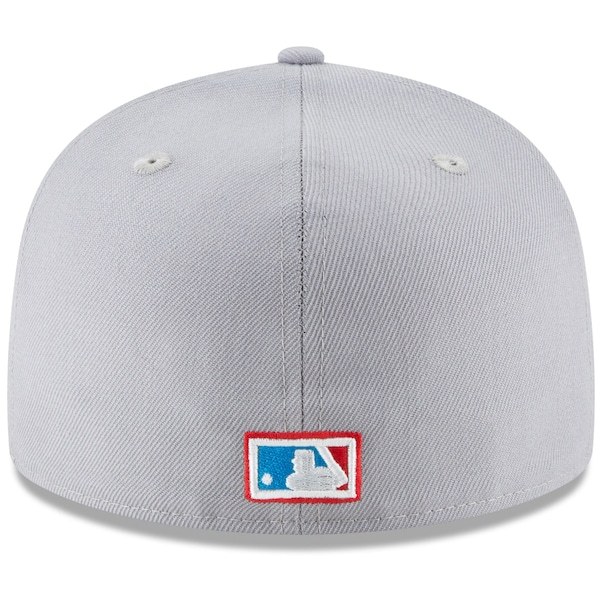 New York Yankees New Era Cooperstown Collection Logo 59FIFTY Fitted Hat - Gray