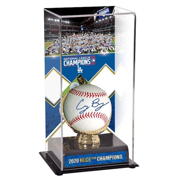 Cody Bellinger Los Angeles Dodgers Fanatics Authentic Autographed Baseball and 2020 National League Champions Sublimated Display Case Baseball